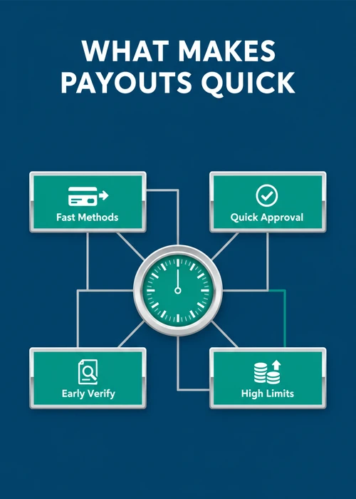 What makes payouts quick at a fast payout casino — fast methods, quick approval, early verify and high limits.